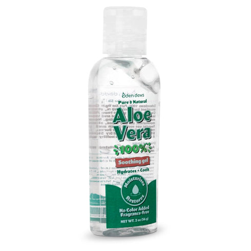 Travel-Size Aloe Vera Gel for Dry Skin, 100% Pure Organic Moisturizing Face & Hair Care, 2 oz