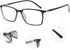 MARE AZZURO Reading Glasses Men Stylish Readers, 0.1 to 6.0 (Brown 2.25)