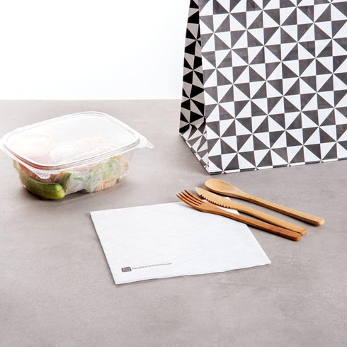 Restaurantware Luxenap 15.8 x 15.8 Inch White Linen-Feel Disposable Napkins, 25 Count - Durable Sustainable Square