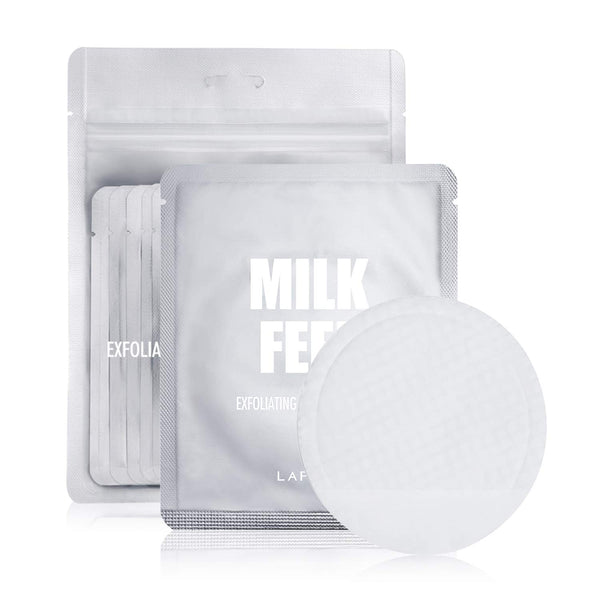 LAPCOS Milk Feel Exfoliating and Cleansing Pads - Clear Acne Prone Skin, Nourishing (10-Pack)