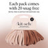 Kitsch Hair Ties No Damage - Strong, Stretchy & Snag-Free Hair Bands, Soft Nylon Ponytail Holders, Blush, 20pcs