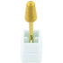Upgraded PANA Volcano Nail Carbide Bit, Two Way Rotate for Manicure Drill Machine - 3/32" (Extra Fine - XF, GOLD)