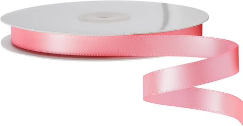 Pink Double Face Satin Ribbon 1/2" x 50 Yards by LIUYAXI, Perfect for Crafts, Gift Wrapping & Bow Making