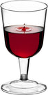 DecorRack 24 Wine Glasses, 6 Oz Plastic Party Wine Cups, BPA Free, Stackable, Reusable, Disposable