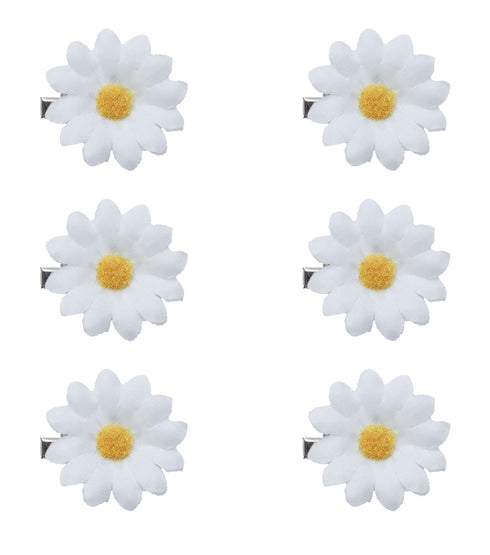 SOWAKA 6 Pcs Vintage Daisy Hair Clips with Alligator Clips, Sun Flower Hair Barrettes for Women, Girls, Wedding Summer