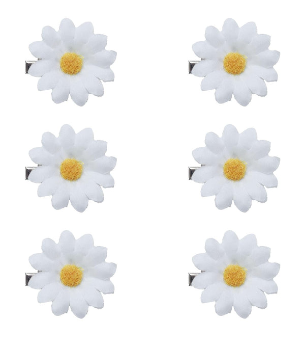 SOWAKA 6 Pcs Vintage Daisy Hair Clips with Alligator Clips, Sun Flower Hair Barrettes for Women, Girls, Wedding Summer