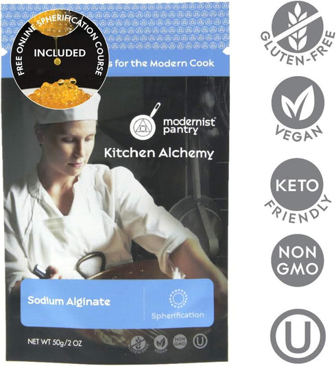 Sodium Alginate + Calcium Lactate Gluconate Value Pack - Non-GMO Vegan OU Kosher Certified - 100g/4oz