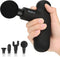 Mini Massage Gun, Powerful Fascial Gun Portable Deep Tissue Percussion Muscle Massager for Pain Relief with 4 Heads