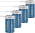TOPUSSE Rechargeable D Batteries 4 Pack, Long-Lasting 1.5V 7500mWh Lithium D Size Battery