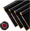 OPHRBU 20Sheets Gold Edge Flower Wrapping Paper, Waterproof Floral Packaging, DIY Crafts, Gift Box for Wedding (Black)