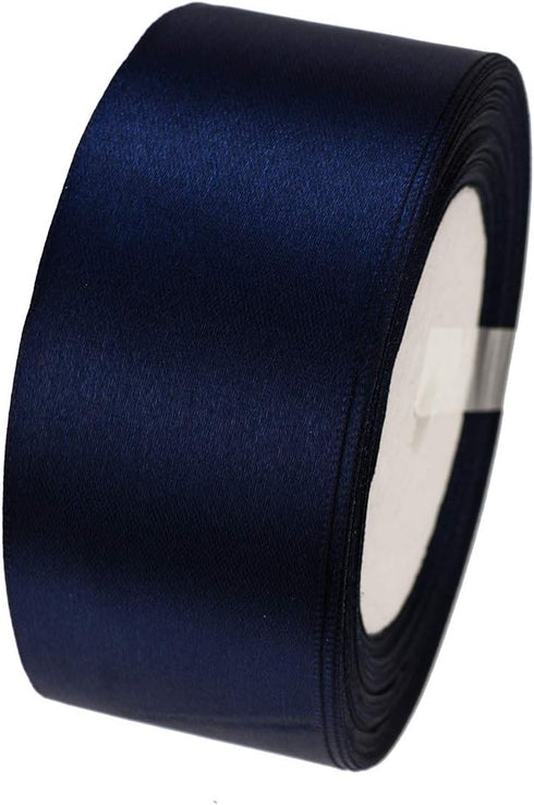 ATRBB 25 Yards 1-1/2 Inch Wide Satin Ribbon for Wedding, Handmade Bows and Gift Wrapping (Navy)