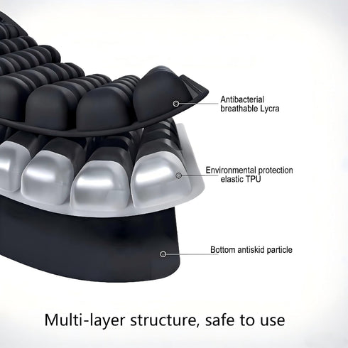 Petixol Inflatable Seat Cushion for Airplane TravelPress-to-Inflate Without Pump,Decompression Cushion, Portable