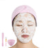 Sonku Facemask Mixing Bowl Set - Silicone DIY Face Mask Tool Kit with Bowl, Brush, Spatula, Measuring Tools, Pink