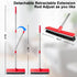 Loulicia 15.7 Inch 2 1 52.4 inch Floor Scrub Brush Removable Stainless Steel Handle in Scrape Brush Stiff Bristle