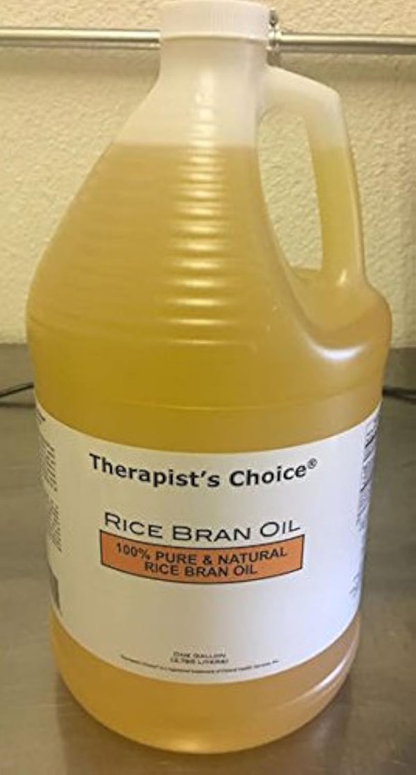 Therapist's Choice Rice Bran Massage Oil, 1 Gallon Bottle. 100% Pure & Natural