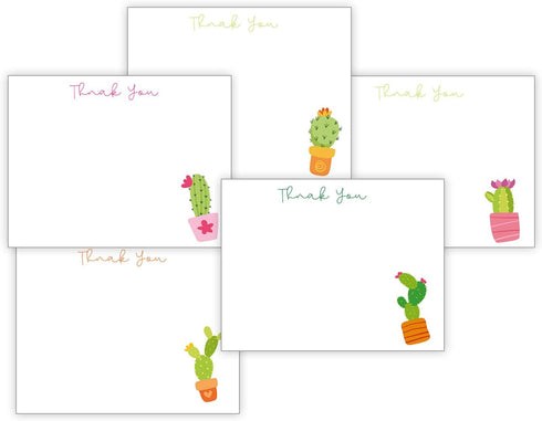 Cactus Notecard Variety Set of 10, Thank You Note Cards for Adults,