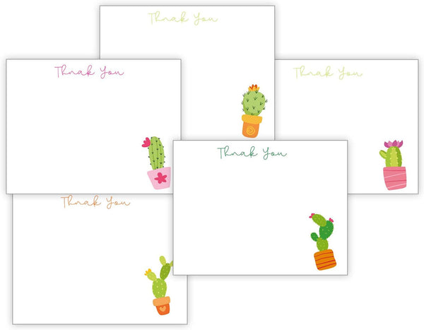 Cactus Notecard Variety Set of 10, Thank You Note Cards for Adults,