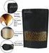 100 PCS Resealable Bags, Stand Up Kraft Paper Bags with Matte Window, Zipper Lock Food Storage Bags for Small Business and Home, 4.72 * 7.87 Inch Reusable Sealable Bags for Packaging -Black by Funnyleaf