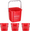 Uiifan 3 Pcs 6 Quart Cleaning Bucket, Small Sanitizing Square Detergent Pail for Home, Commercial, Restaurant, Kitchen