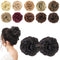 MORICA 2PCS Messy Bun Hair Piece, Fake Hair Messy Bun Scrunchies for Thin Hair, Curly Wavy Synthetic Chignon Ponytail