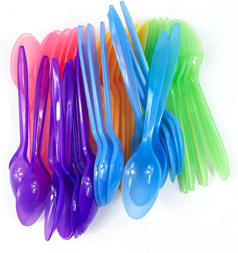 Worlds Color Changing Disposable Plastic Spoons, 50 Count for Frozen Yogurt & Ice Cream
