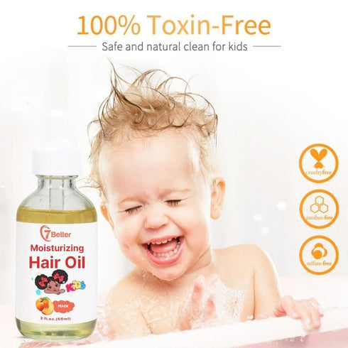 Natural Baby Kids Hair Growth Serum Oil, Extra Strength Nourishing Black Seed Oil for Thick and Full Children Hair