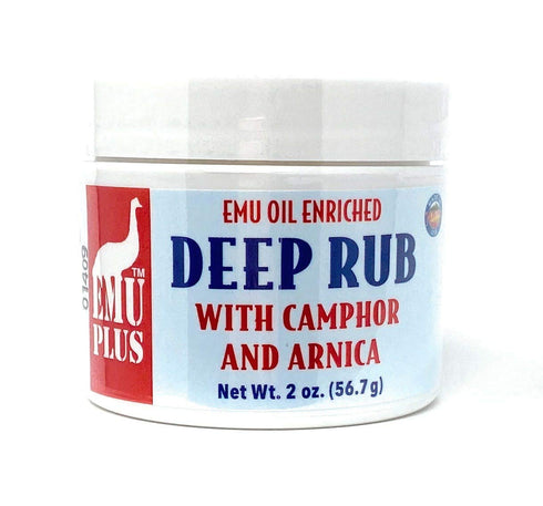 Montana Emu Ranch EMUPlus Deep Rub with Camphor and Arnica, 2 Ounce Jar - 100% Pure Emu Oil