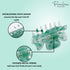 Parcelona French Classic Very Small Claw Clips Set of 3 for Girls Hair Accessories (Clear-White-Shadow Green)