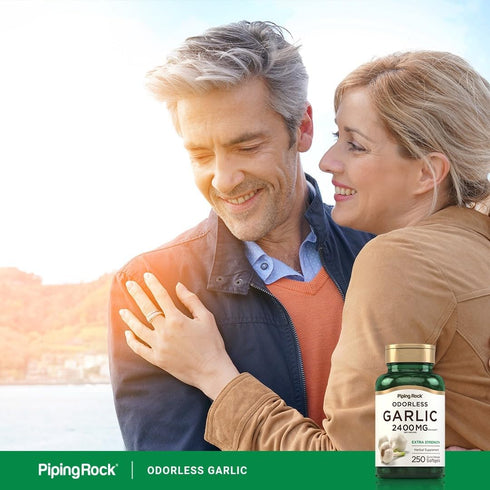 Piping Rock Odorless Garlic Softgel Capsules 2400mg, 250 Pills, High Potency Herbal Supplement, Non-GMO, Gluten Free