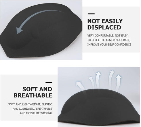 3D Men Enlarge Front Pad, 4 PCS Thickened Sponge Cushion Swim Trunks Cup Crotch Pad - Protection Enhancement Cup Pouch