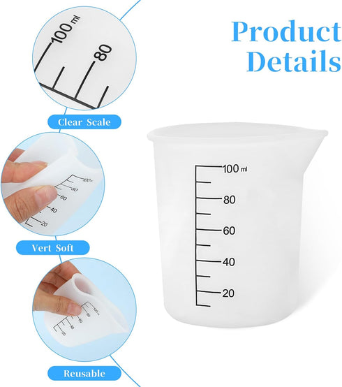 Vin Beauty 2Pcs Laundry Detergent Cup, Laundry Detergent Measuring Cup, Washable Silicone Laundry Measuring Cup