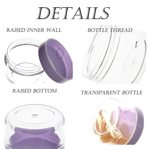 ZEJIA 5 Gram Sample Containers with Lids, Mini Makeup Containers, 50 Count Empty Plastic Travel Cosmetic