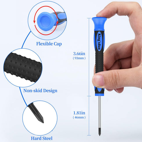 Upgraded Eyeglass Repair Kit, Eye Glasses Repairing Tools with Precision Screwdriver Set, Various Screws, Nose Pads, Temple Tips Sleeve Retainer Strap, Tweezer for Sunglass, Spectacles, Electronic by Kingsdun
