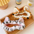 2 PCS Women Animal Ear Tiger Print Fuzzy Hairband, Elastic Stretch Head Wrap for Skincare Spa