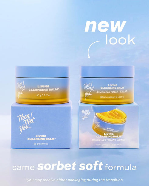 Then I Met You Living Cleansing Balm, 3.17 oz, Oil Cleanser for Face & Makeup Remover with Grape Seed, Olive & Seaberry