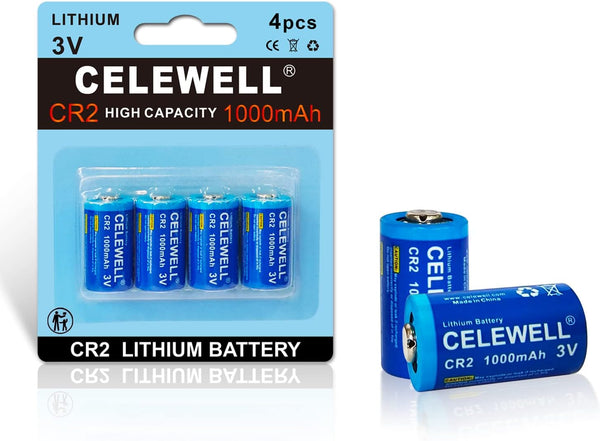 ?10-Year Warranty? 4Pcs CR2 3V 1000mAh Lithium Battery