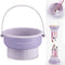 Makeup Brush Cleaner Mat, 3 in 1 Silicone Bowl, Cosmetic Brushes Cleaning Tool & Organizer (Purple)