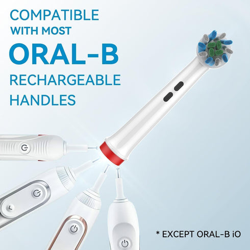 Electric Toothbrush Replacement 4 Pack, Professional Toothbrush Heads Refills for Family Gum Care, 1 White