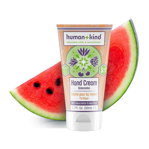 Human+Kind Moisturizing Hand Cream Watermelon - Hydrating Cream with Avocado Oil and Shea Butter for Dry, Cracked Skin