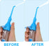 Water Dental Flosser for Teeth, Portable Oral Irrigator, Non Electric, Cordless Manual Air Pressure for Home and Travel