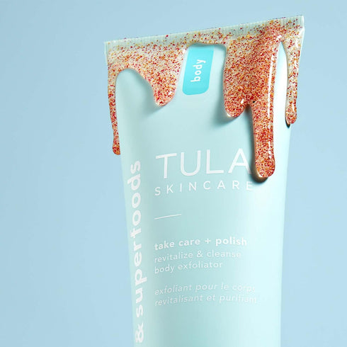 TULA Skin Care Take Care + Polish - 2-in-1 Body Exfoliator with AHAs, 8.1 fl oz