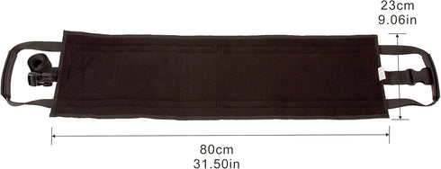 Transfer Belt with PU Handle for Patient Lift Sling, Elderly Safety Lifting Aids, Home Bed Assist (Orange)