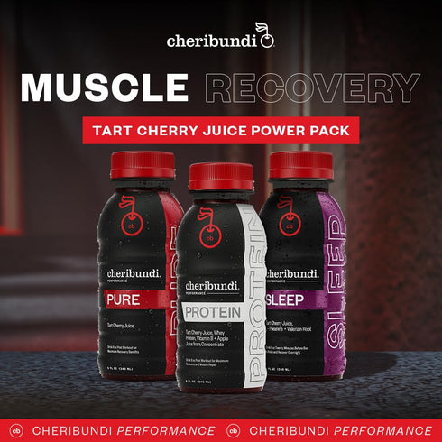Pack Pack 8 floz (12 Pack) Cheribundi Tart Cherry Juice Power | Variety | Pure, Protein & Sleep Flavors | Athletes