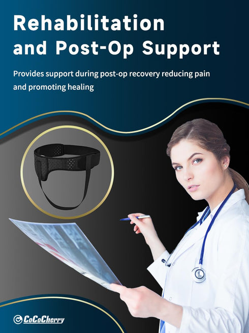 Hernia Support Belt for Men, Inguinal Hernia Recovery Strap with 2 Removable Compression Pads, Comfortable Material (XL)
