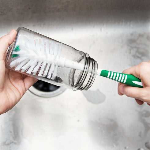Libman Bottle & Dish Brush Kit, 3 Different Brushes & Straw Cleaner for Kitchen Use