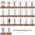 MAANGE Makeup Brushes, 29 Pcs Professional Synthetic Brush Set, Foundation and Eyeshadow Travel Makeup Brushes