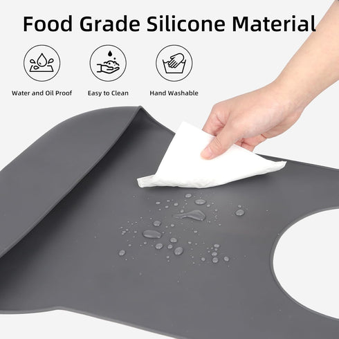 varlldibao Adult Bibs for Women/Men,Adult Silicone Bib for Eating with Crumb Catcher,Washable bib for adults