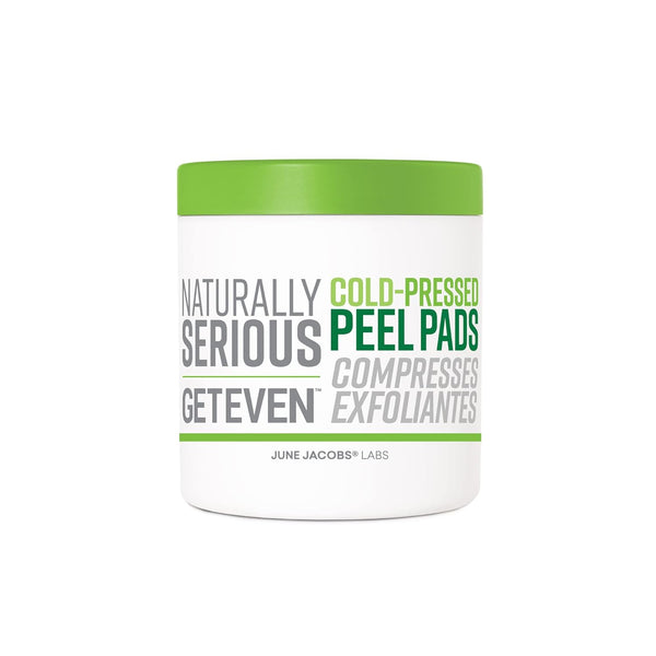 Naturally Serious Get Even Cold-Pressed Peel Pads, Exfoliating Pads for Sensitive Skin, Vegan & Cruelty-Free