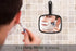 PROTECLE Hand Mirror - 10.3" L x 7.4" W Salon Barber Hairdressing Handheld Mirror with Handle, Square Black