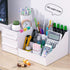 Makeup Desk Organizer with Drawers, Countertop Holder for Cosmetics, Vanity Storage for Lipstick, Brushes, Jewelry